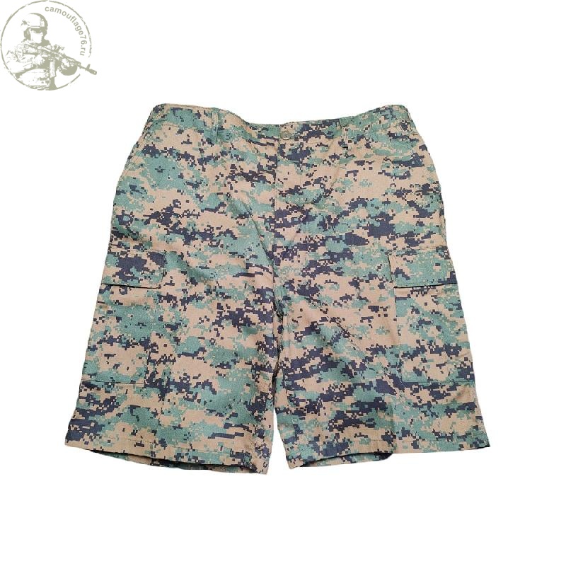 Шорты BDU Woodland Digital Camo size XXXL 65412 тактическая Камуфляж76