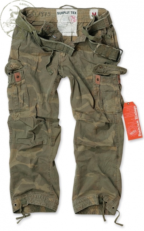 Брюки Surplus Premium Vintage Woodland 53597. тактическая Камуфляж76