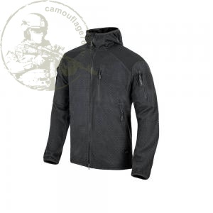 Куртка Helikon Alpha Hoodie Tactical Grid flees Black тактическая Камуфляж76